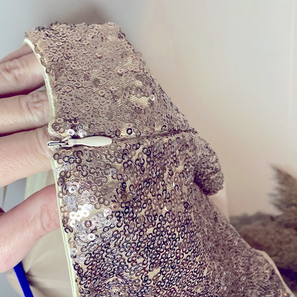 Do & Be  Bronze Sequin tube top with chiffon bottom two tone - Picture 5 of 6